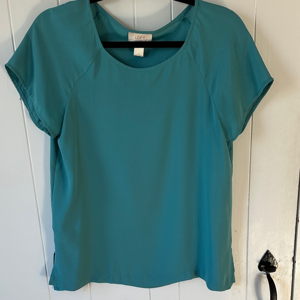 LOFT Teal Short Sleeve Top